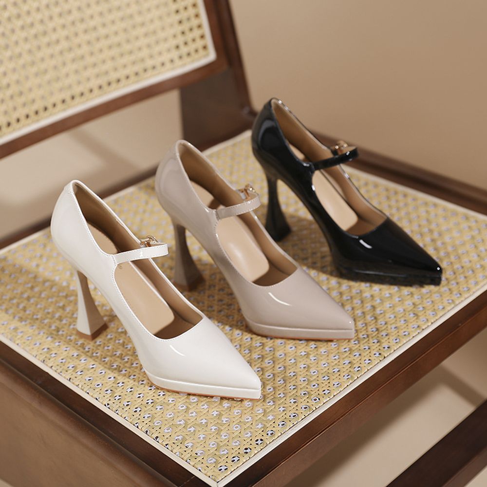 One-Strap Pointed Stiletto High Heels