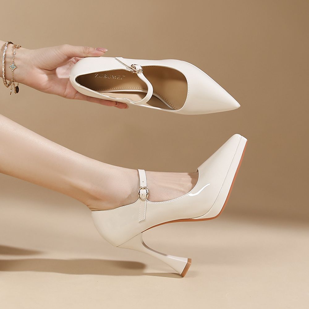 One-Strap Pointed Stiletto High Heels