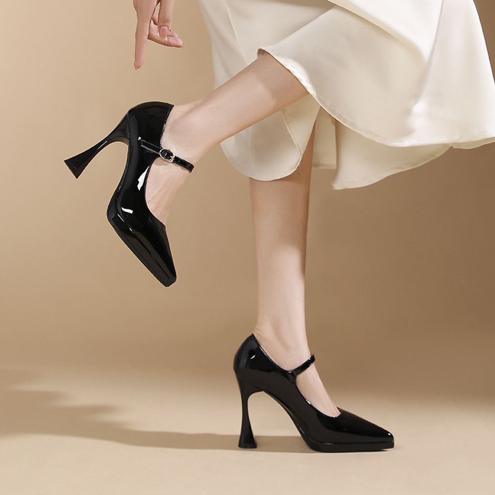 One-Strap Pointed Stiletto High Heels