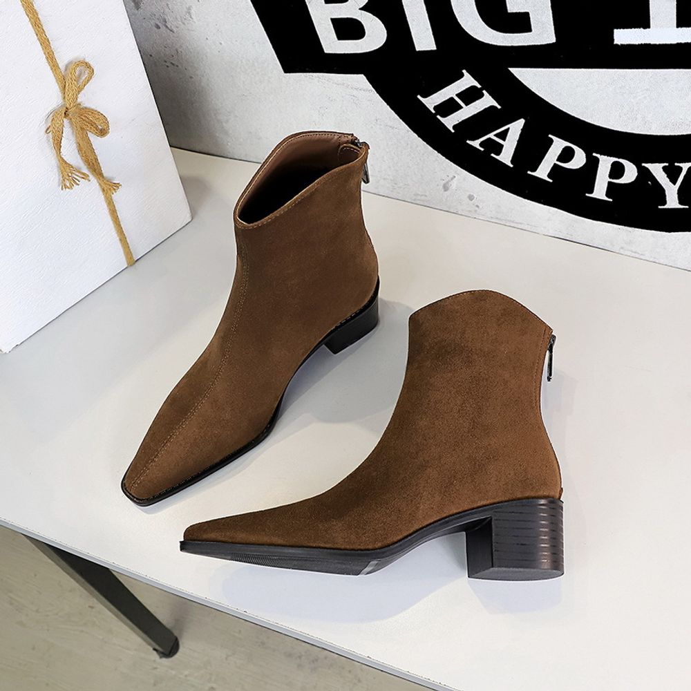 Thick Heel Ankle Boots