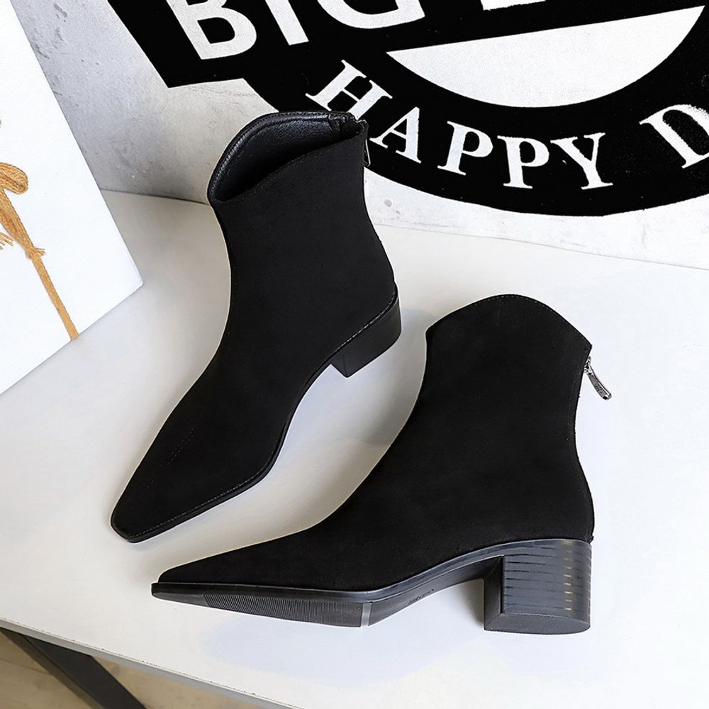 Thick Heel Ankle Boots