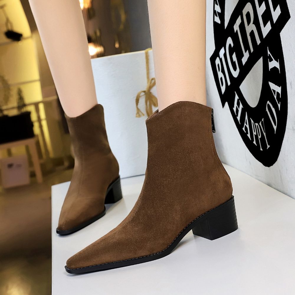 Thick Heel Ankle Boots