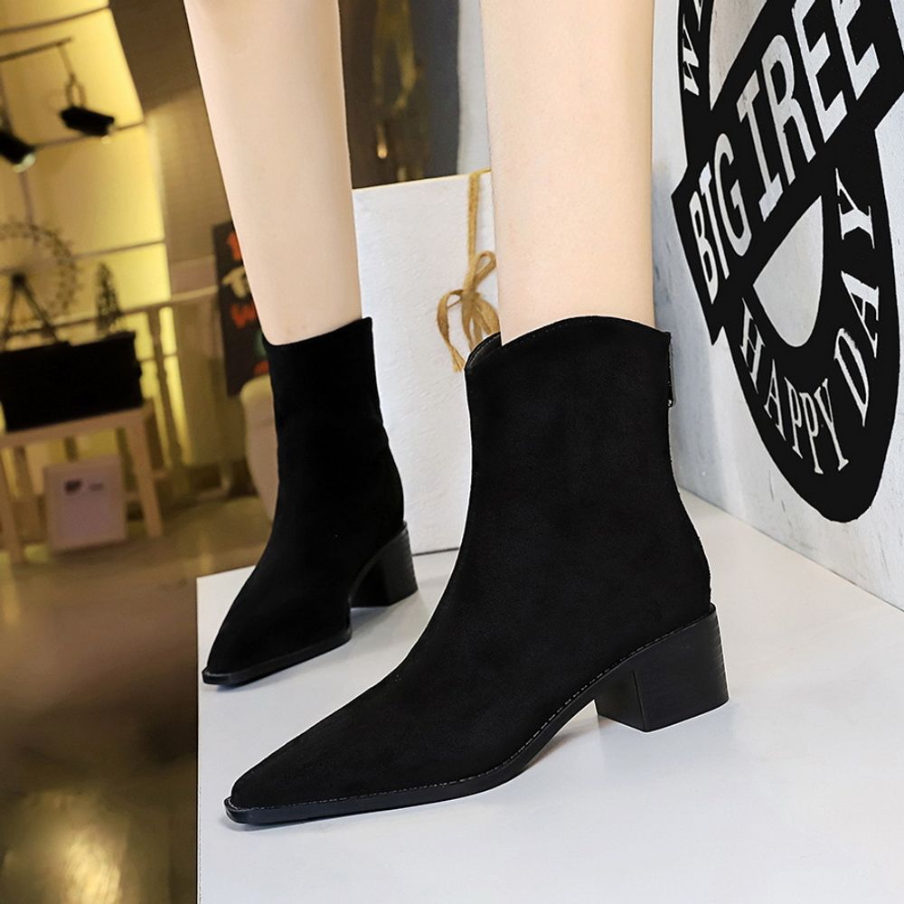 Thick Heel Ankle Boots