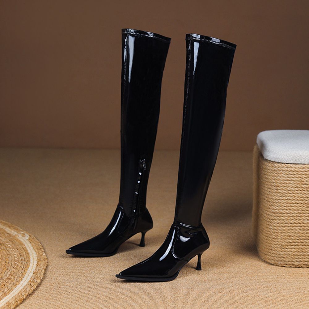 Over The Knee Pointed Heels