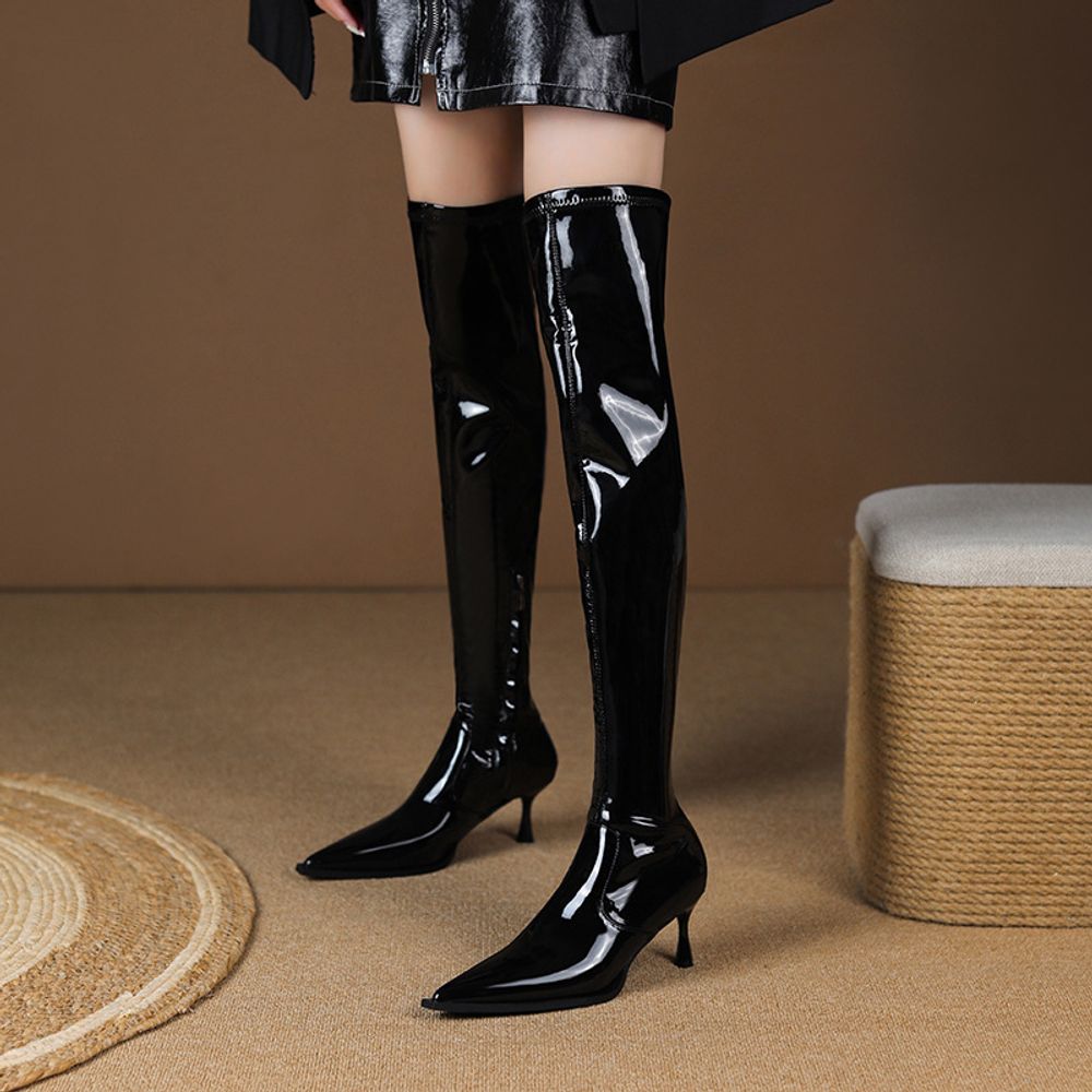 Over The Knee Pointed Heels