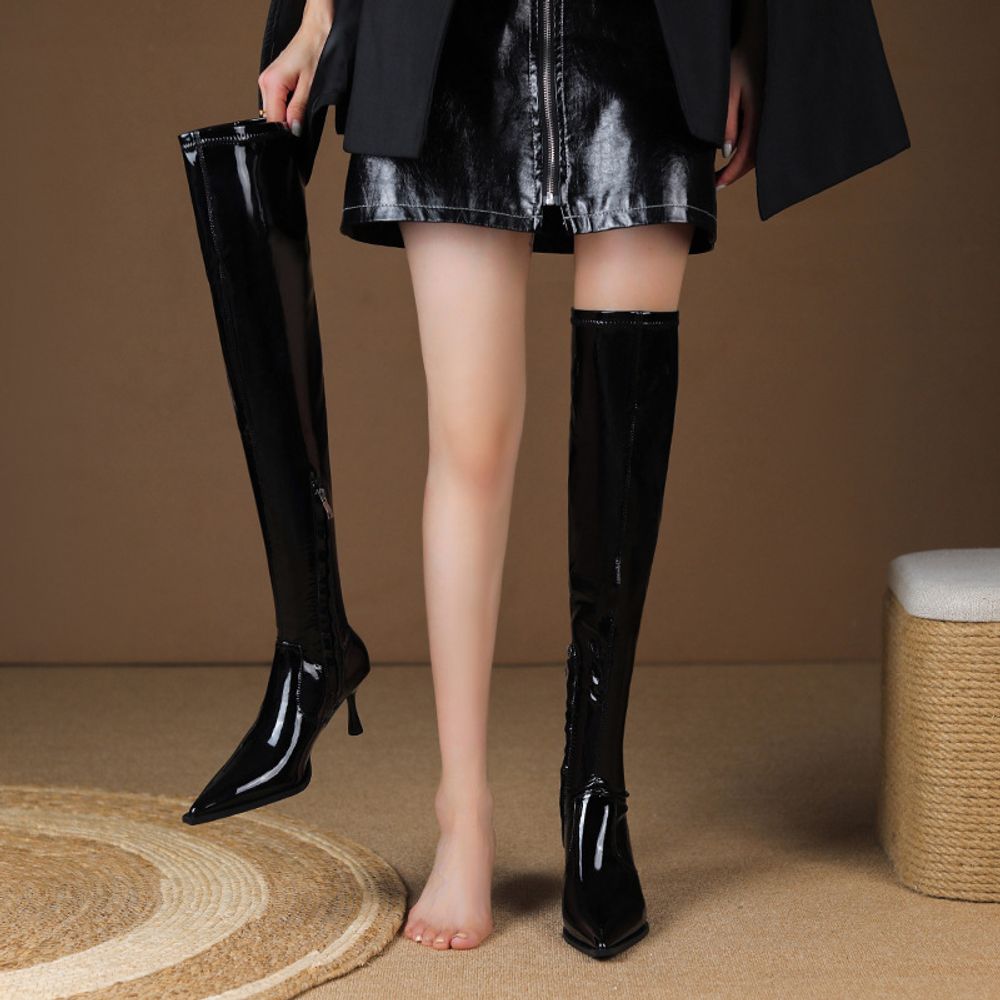 Over The Knee Pointed Heels