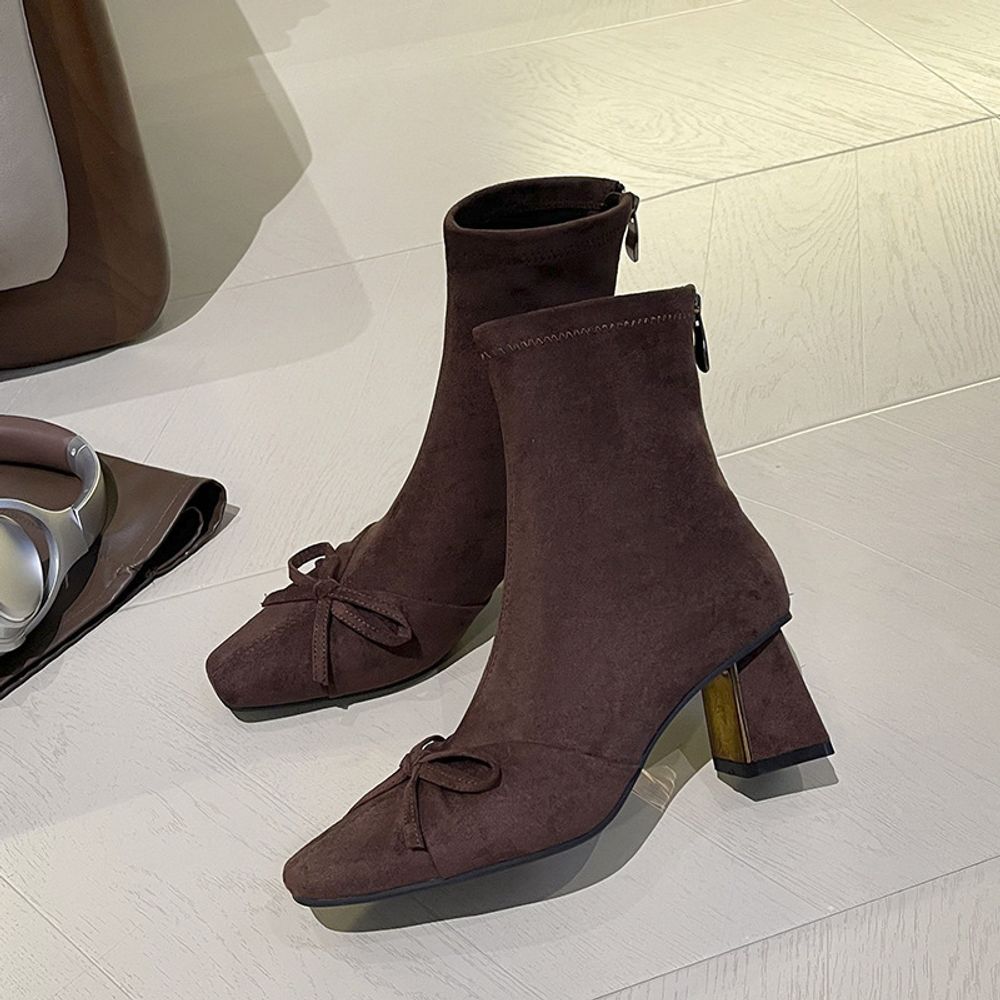 Bow top Ankle Boots