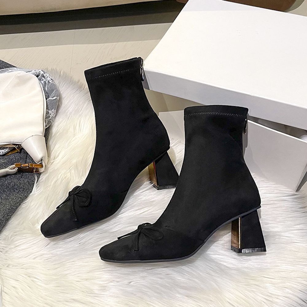 Bow top Ankle Boots