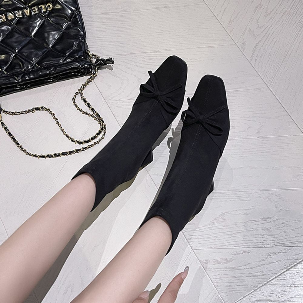 Bow top Ankle Boots