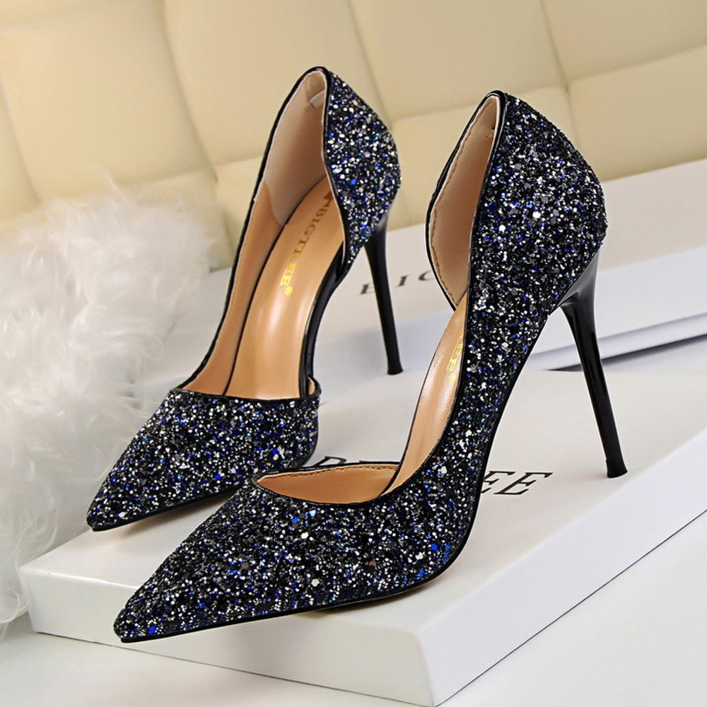 Rhinestone Top Pointed Heels