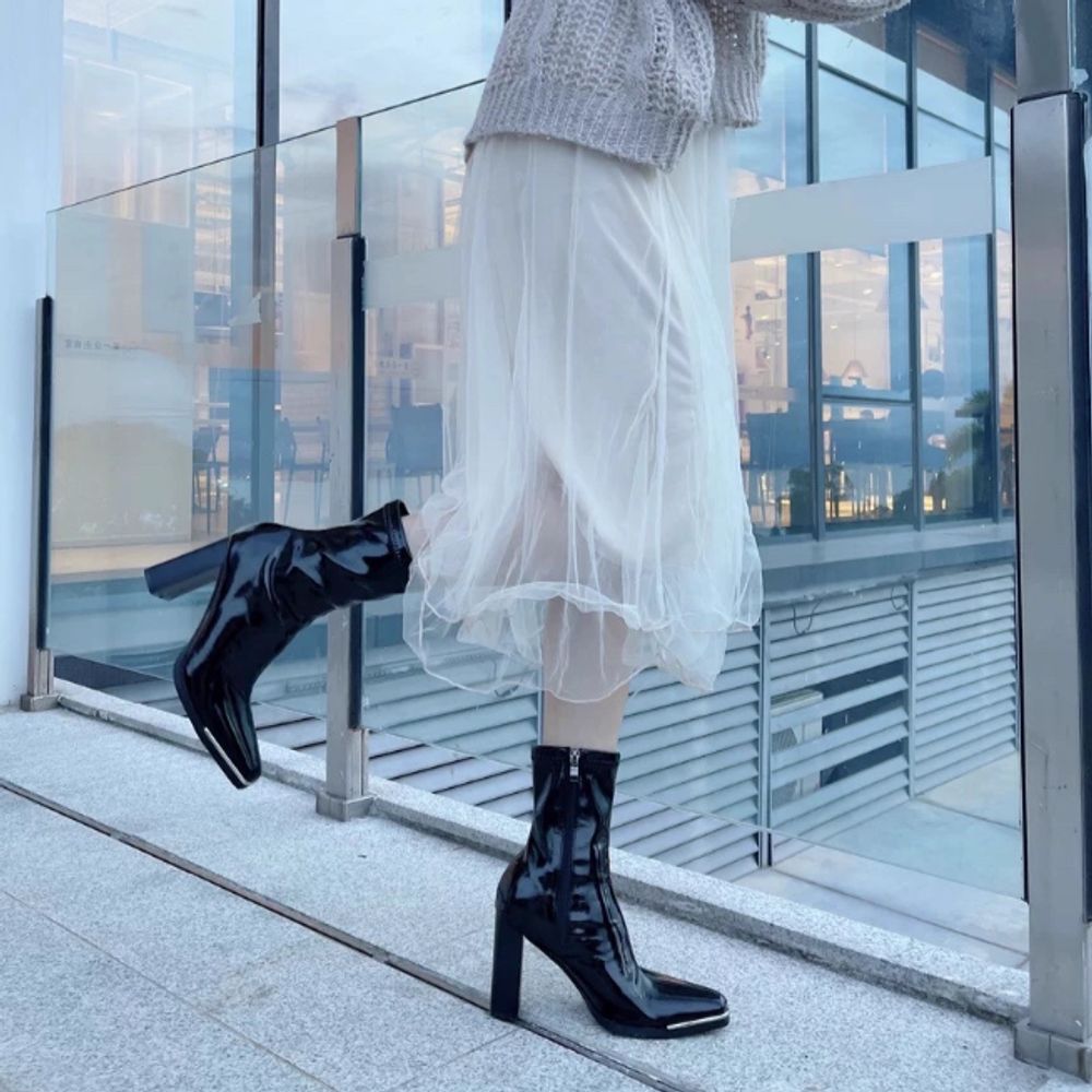 Thick Heel Ankle Boots