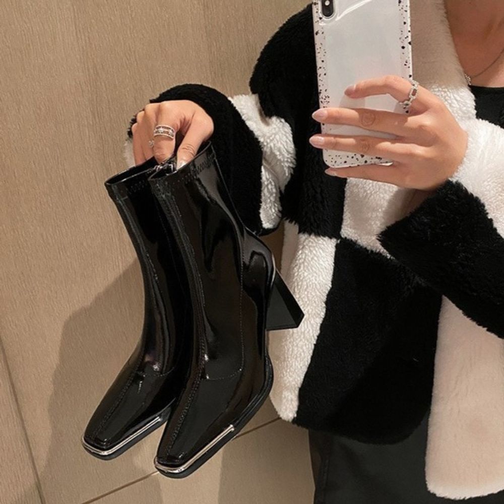 Thick Heel Ankle Boots