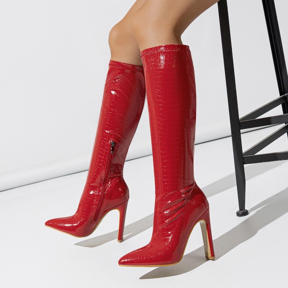 Fashion Stone Pattern High Boots