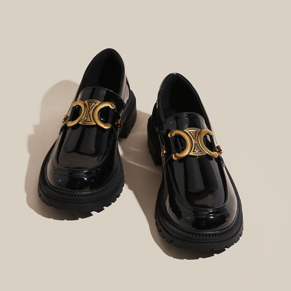 Retro thick-Soled Leather Shoes