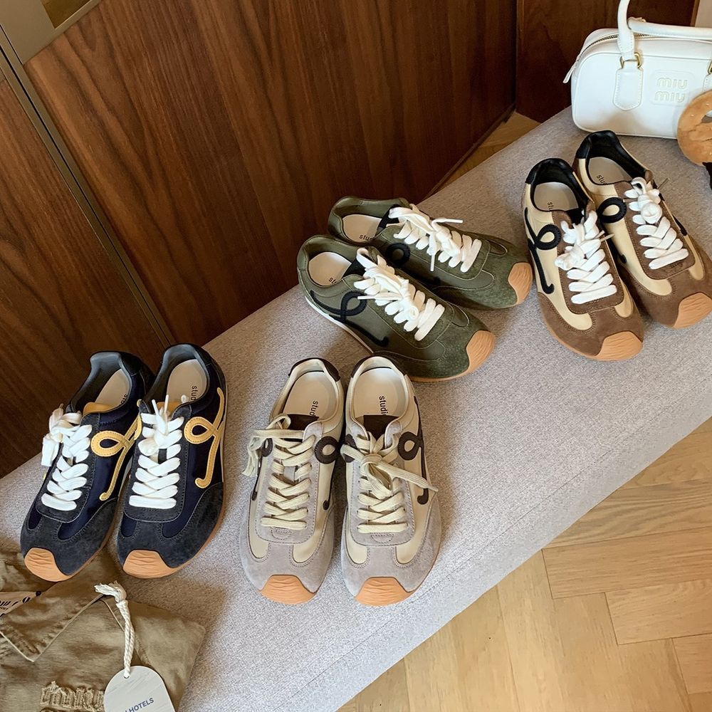 Leather Slight Versatile Sneakers