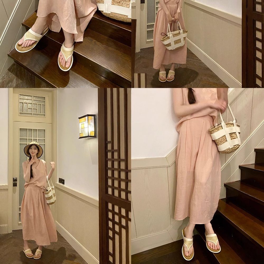 Woven vacation sandals