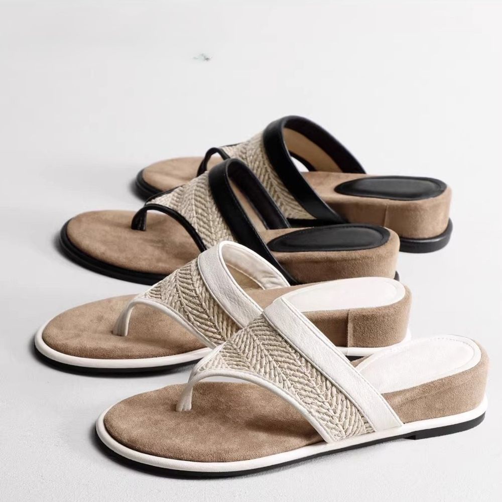Woven vacation sandals