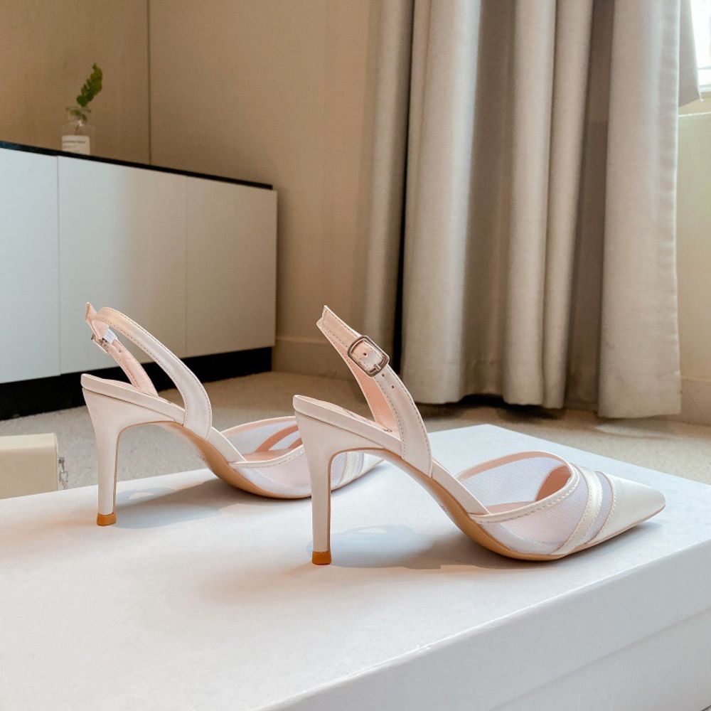 Pointed-toe stiletto high heels