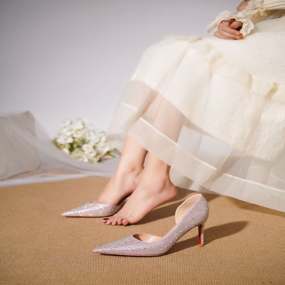 Red sole stiletto heels