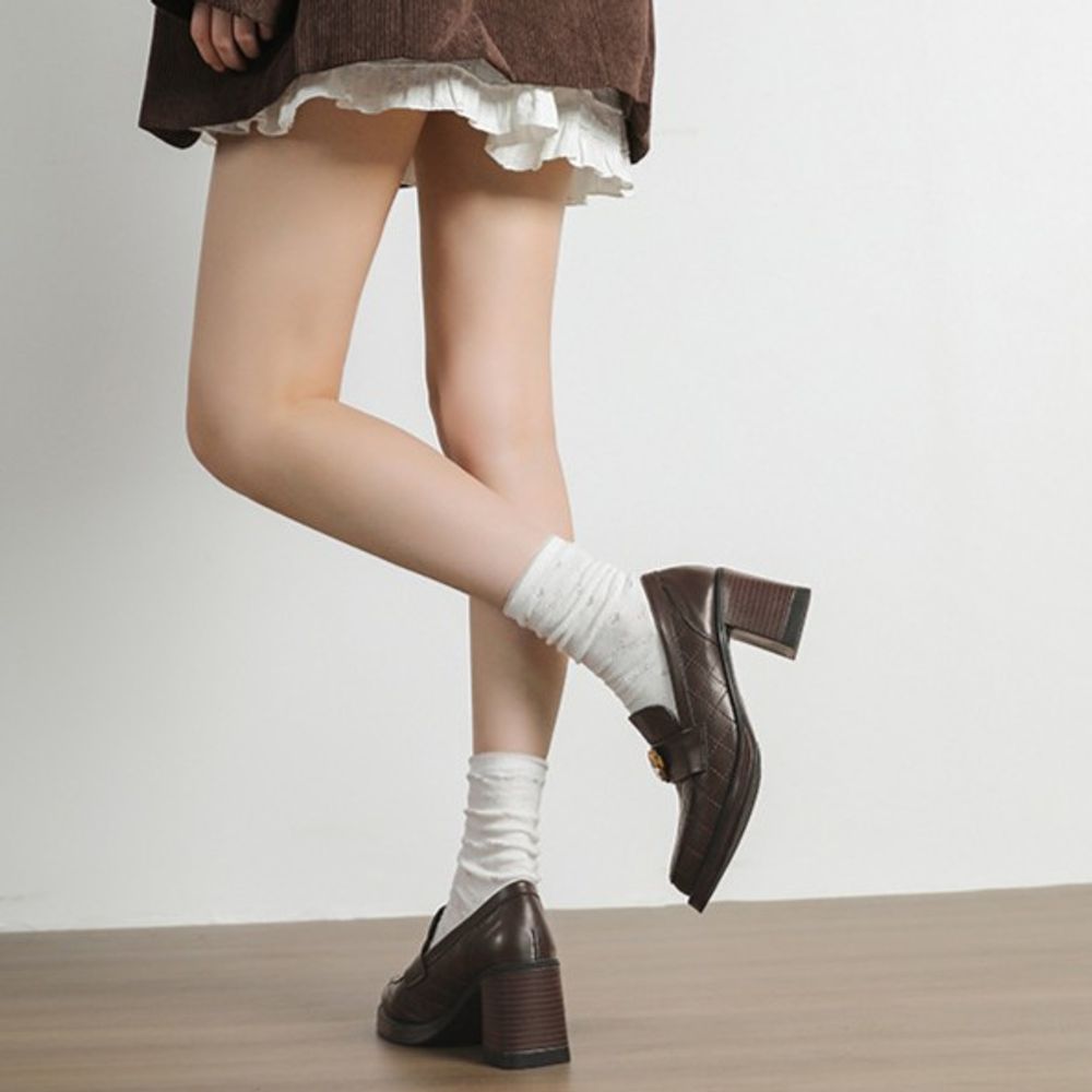 Chunky leather shoes