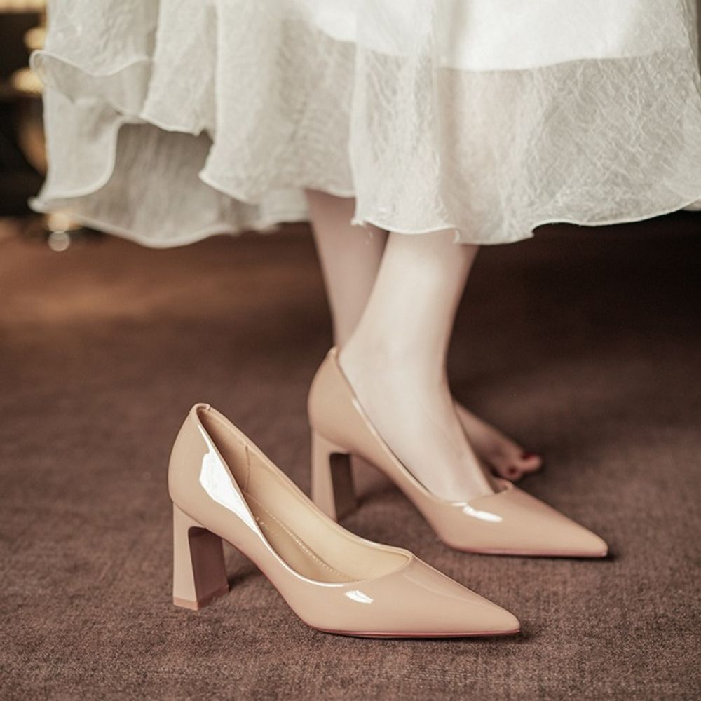 Pointed Toe Chunky Heel