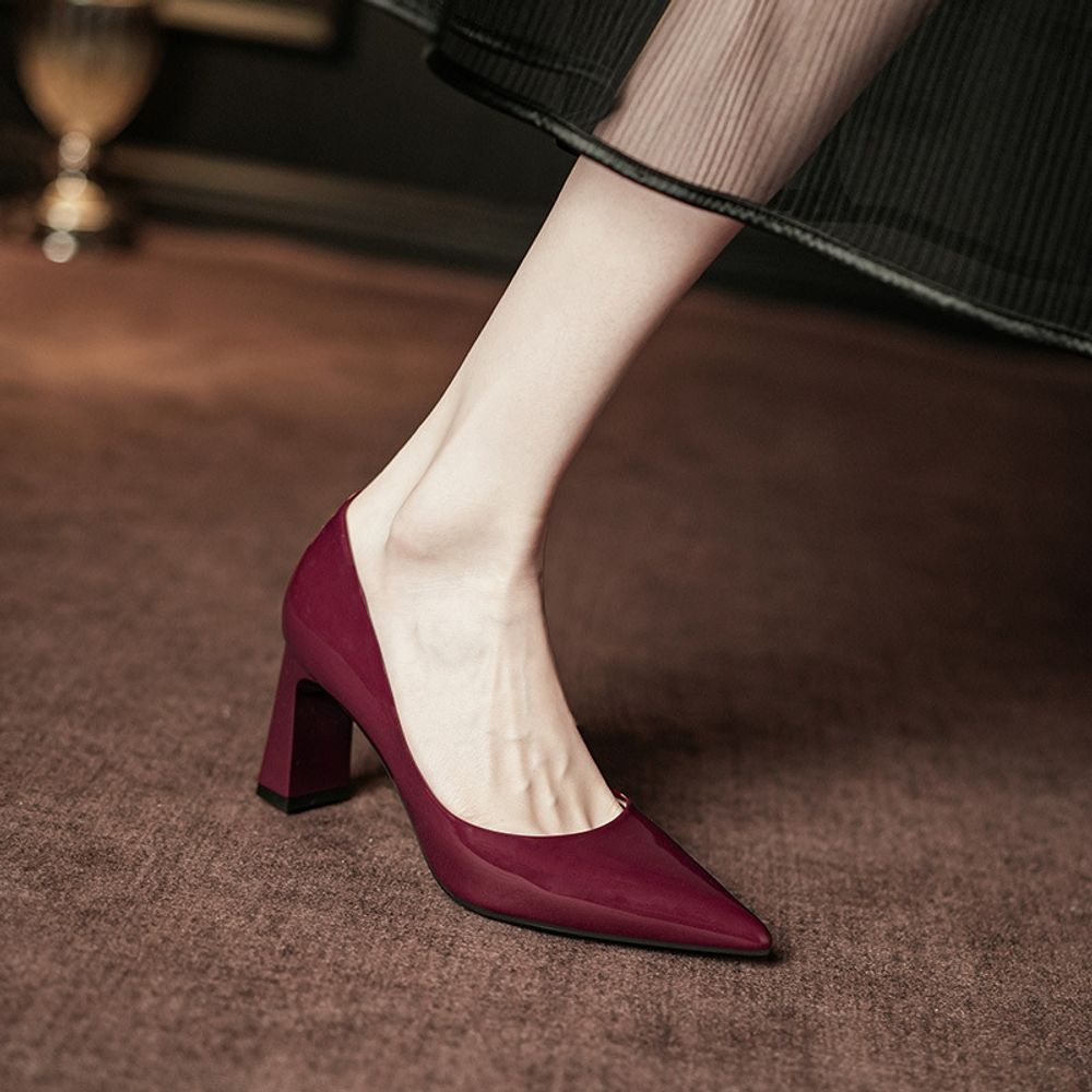 Pointed Toe Chunky Heel