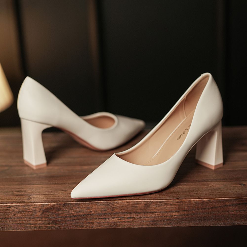 Pointed Toe Chunky Heel
