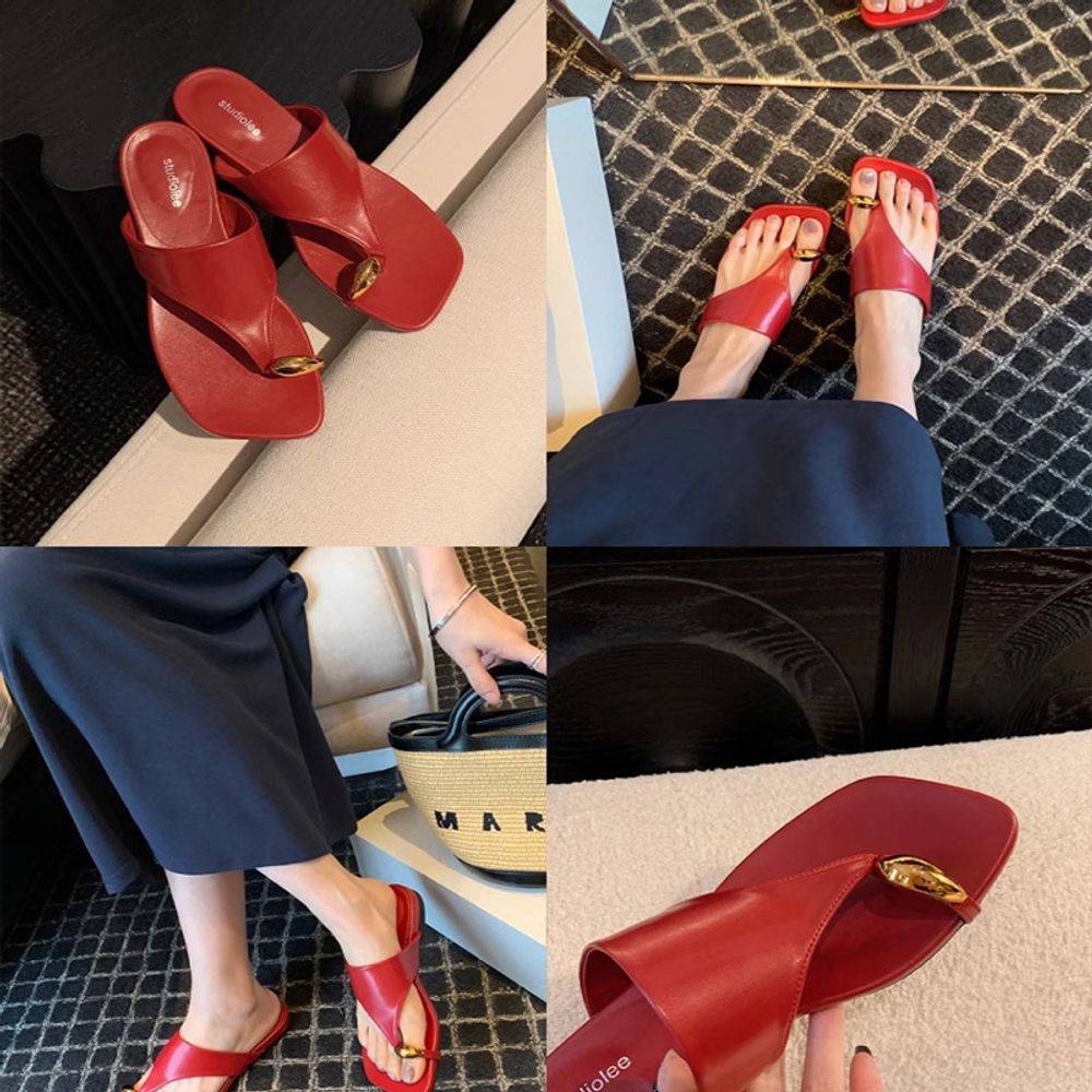 Flip-Flops Low Heel Women's Sandals