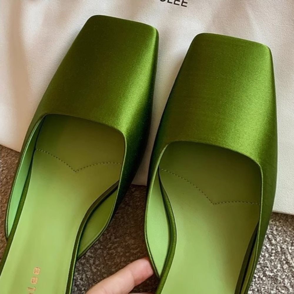 Square-toe Mules Slippers