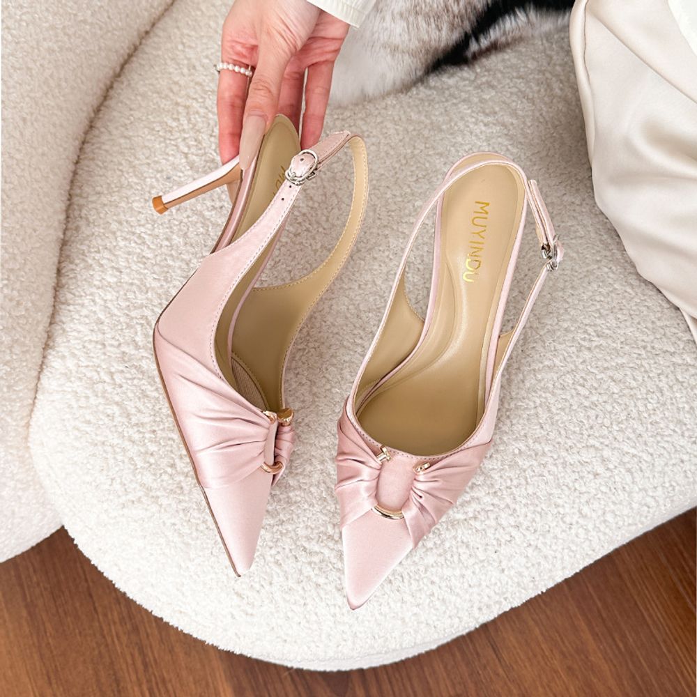 Slingback Rhinestone Heels