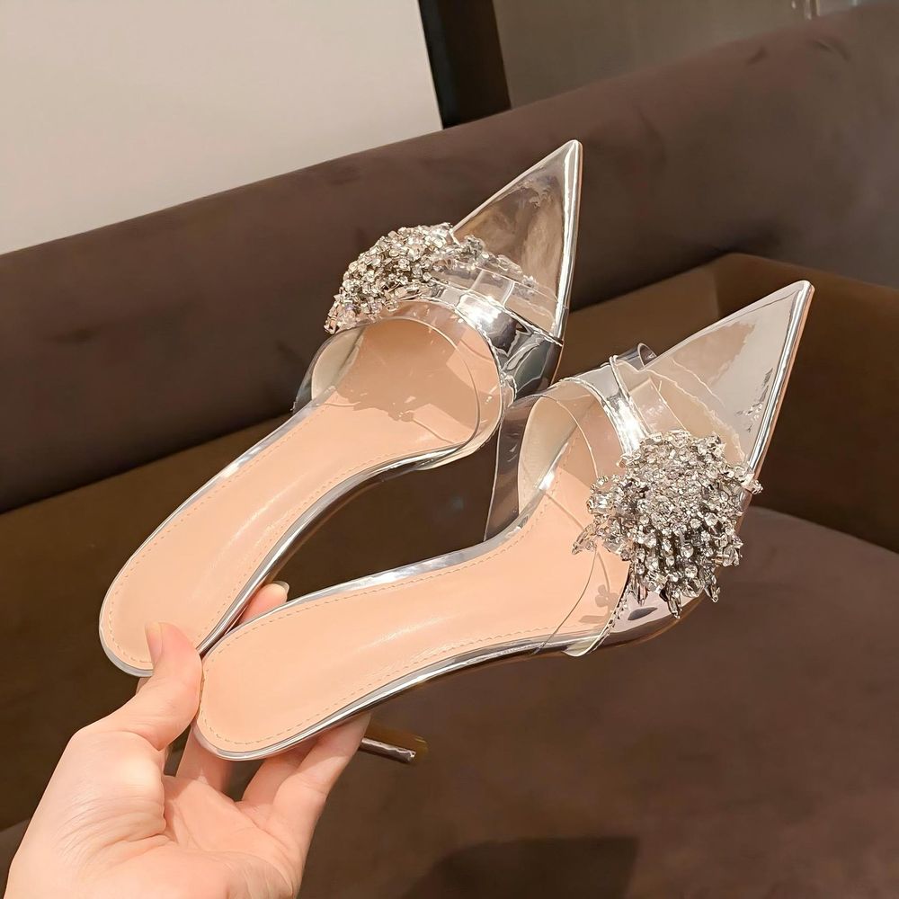 Slingback Rhinestone Heels
