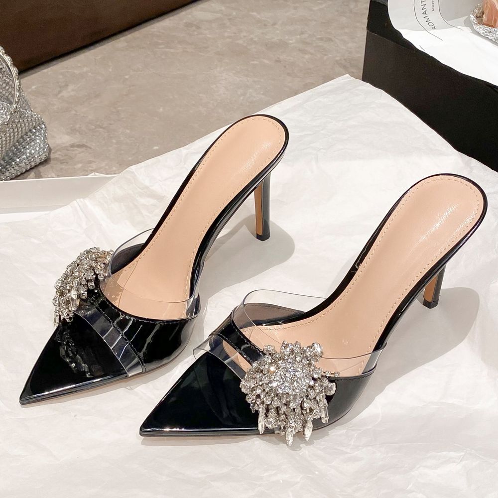 Slingback Rhinestone Heels