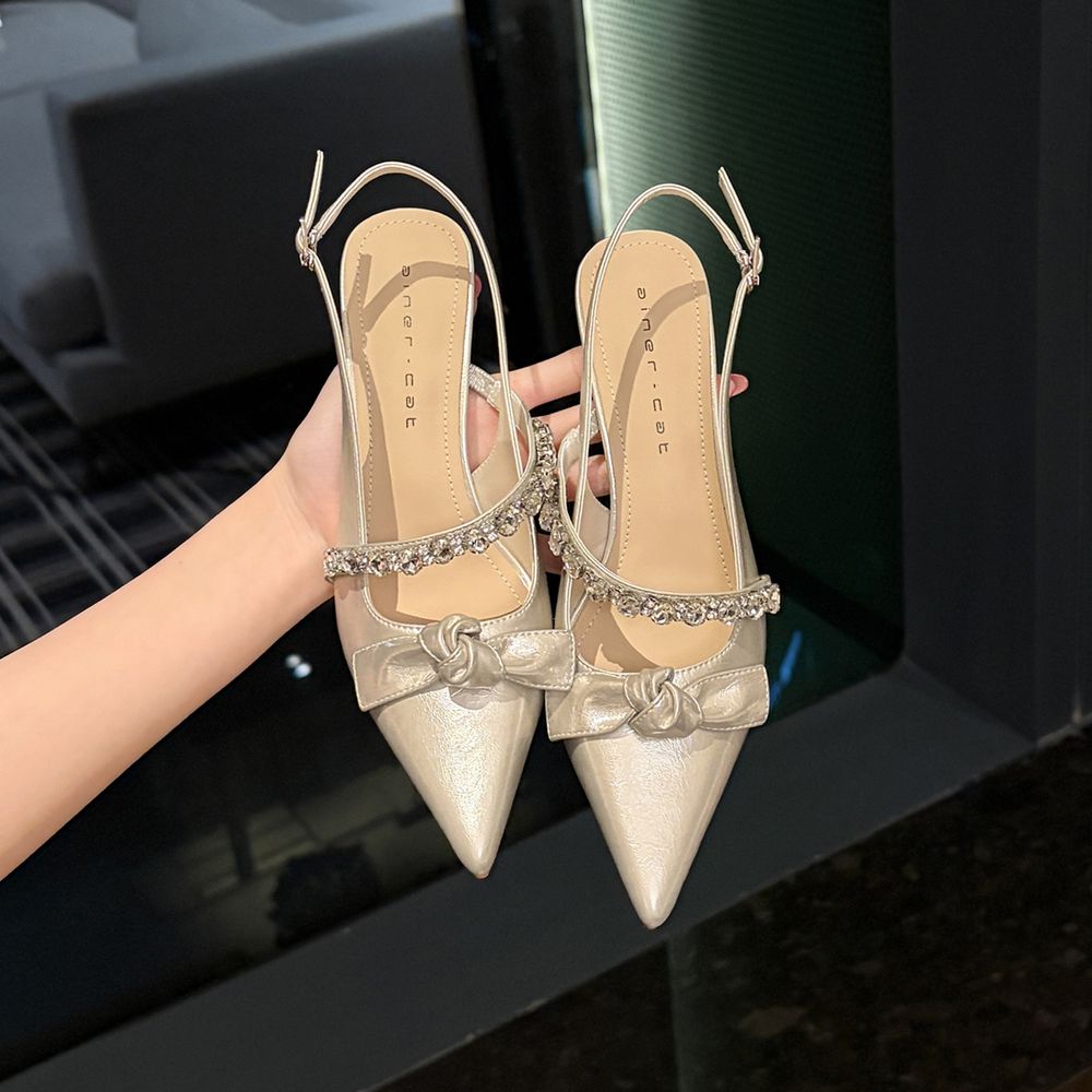 Slingback Rhinestone Heels