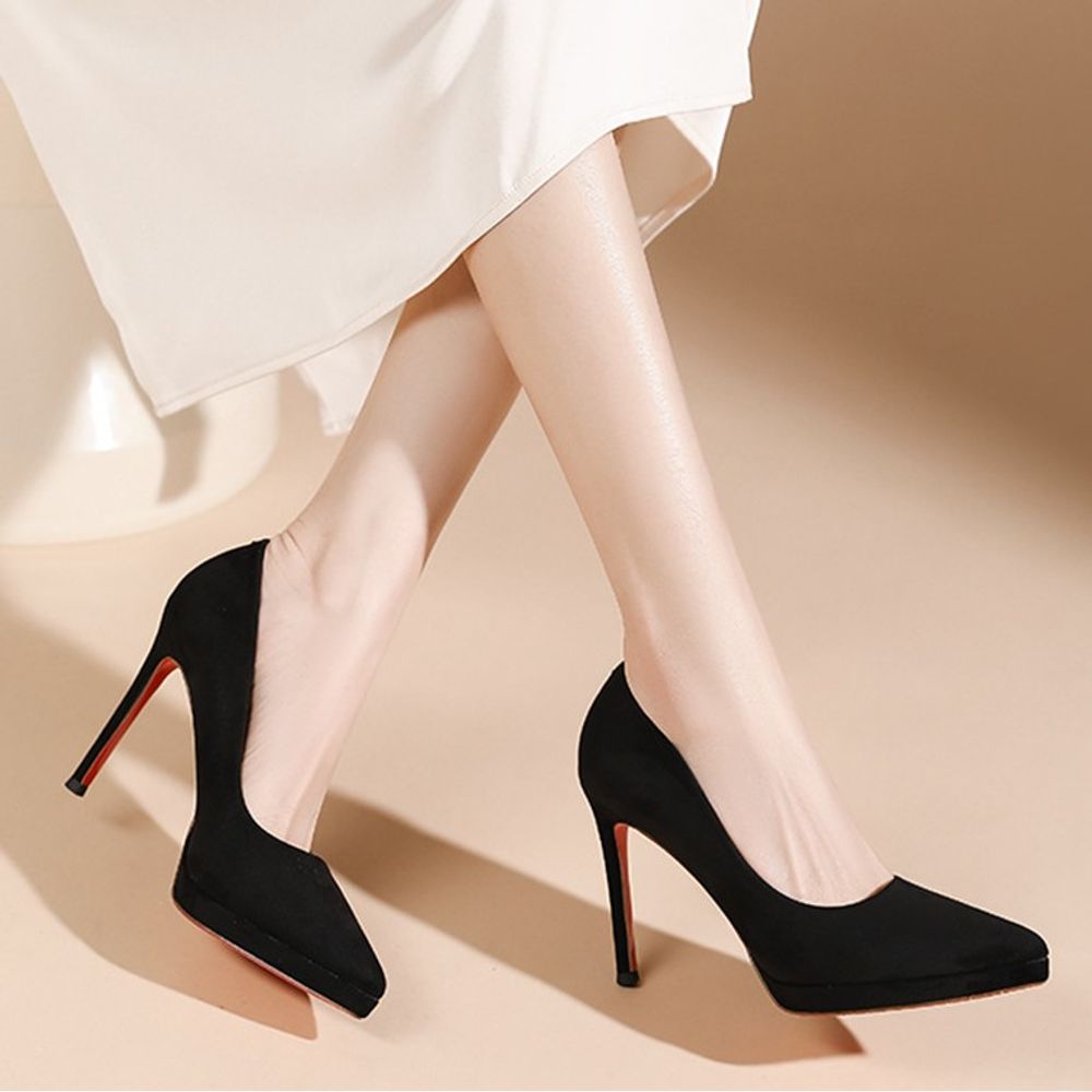 Pointed toe stiletto heels