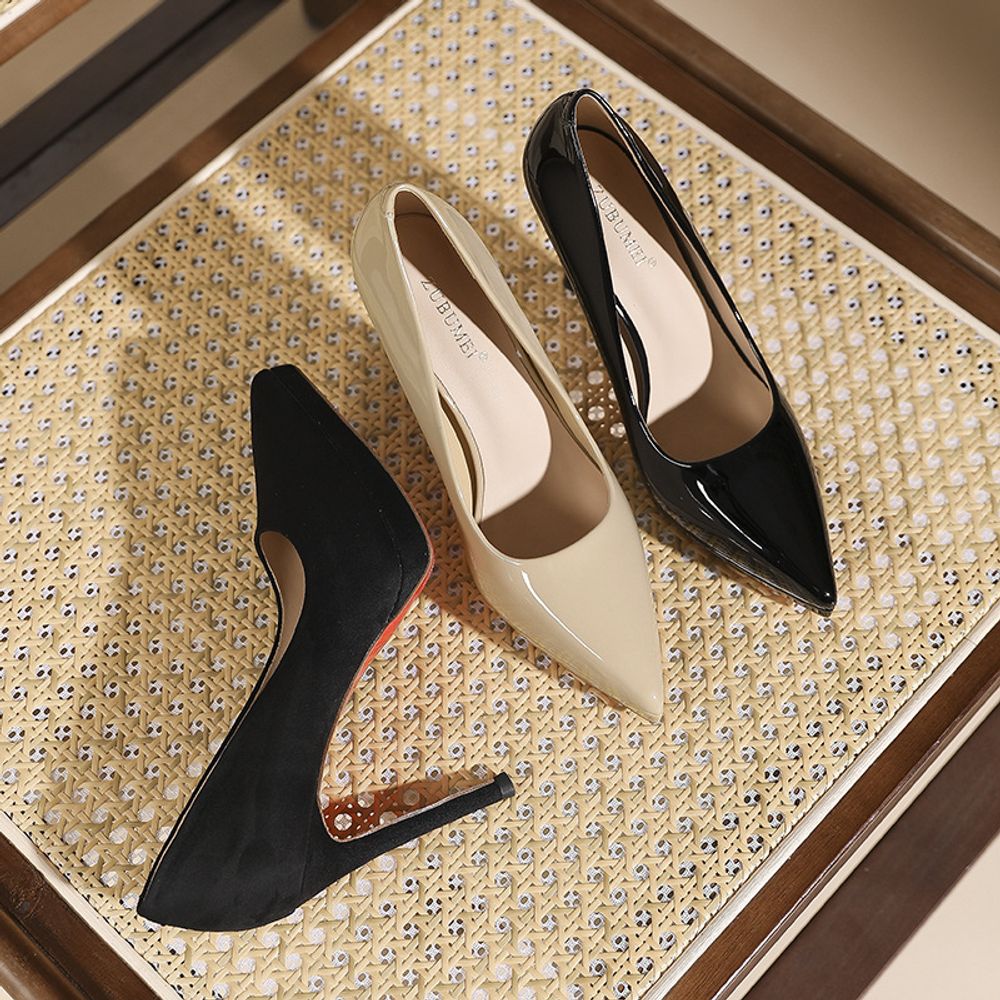 Pointed toe stiletto heels