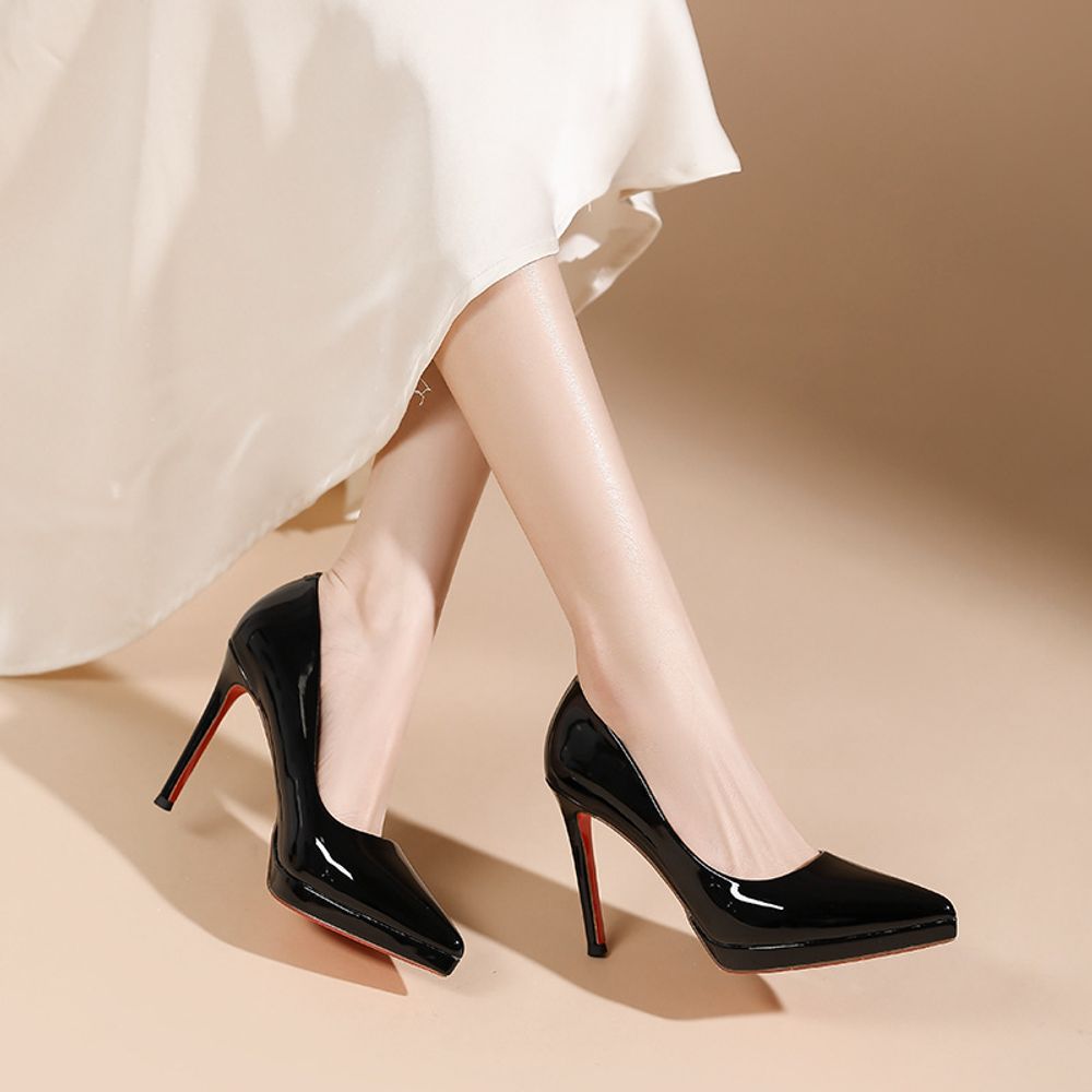 Pointed toe stiletto heels