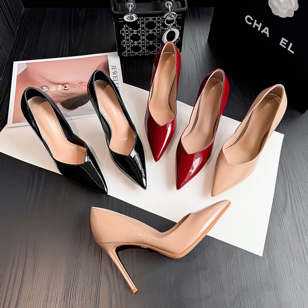 Pointed toe stiletto heels