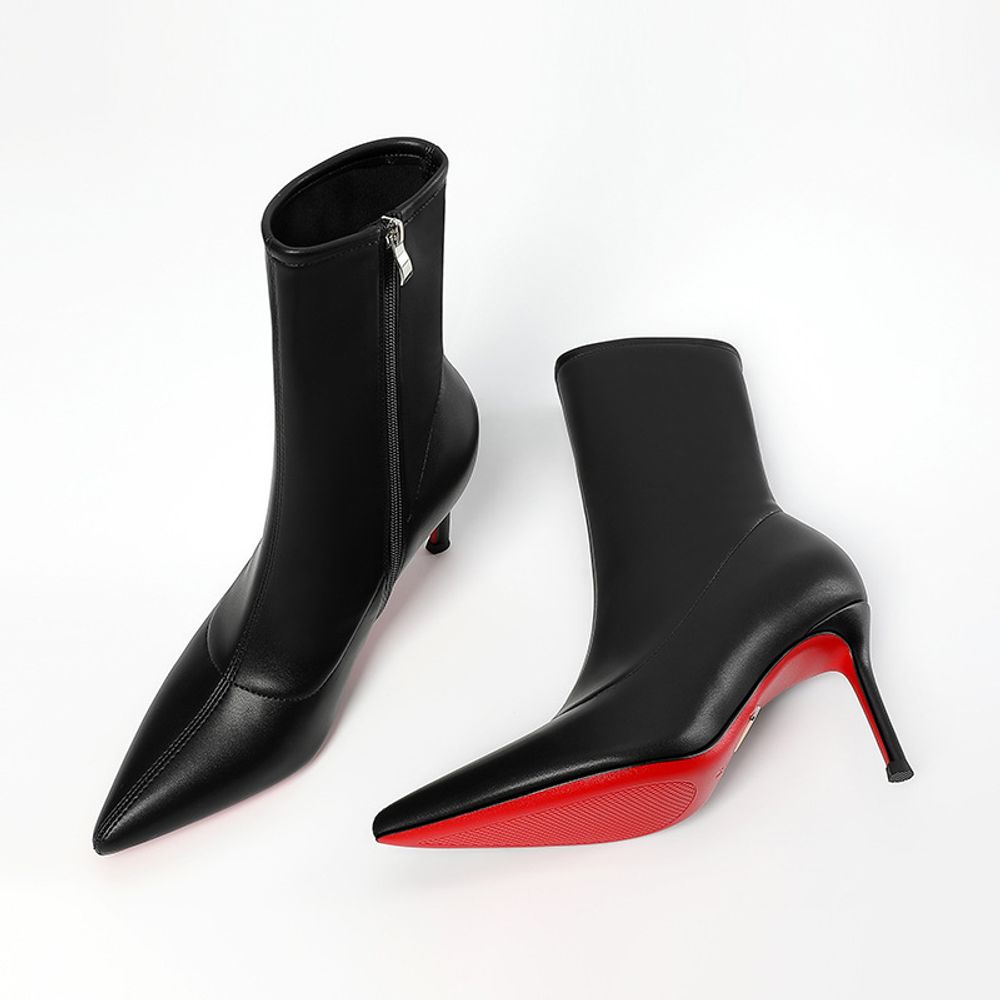 Ankle red-soled high  boots