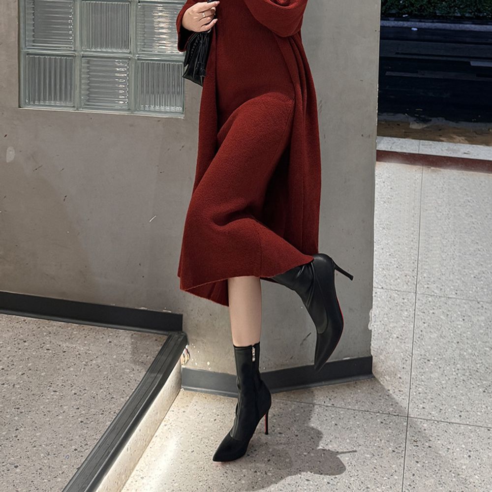 Ankle red-soled high  boots