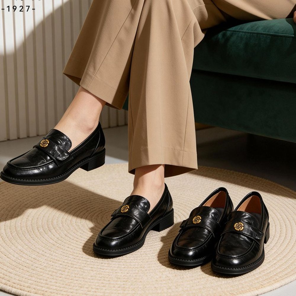 low-cut Premium  Heeled Loafers