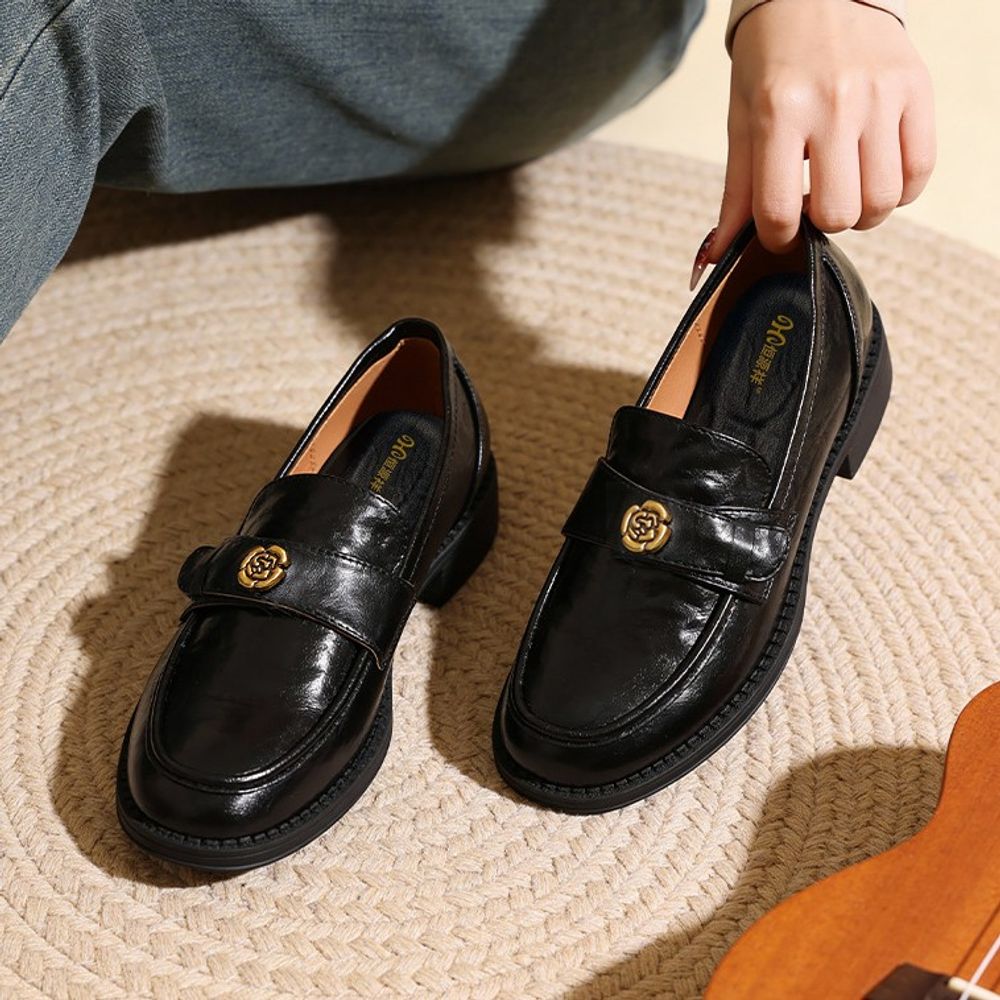 low-cut Premium  Heeled Loafers