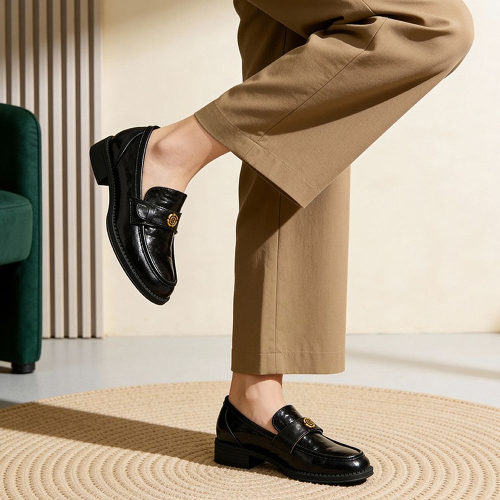 low-cut Premium  Heeled Loafers
