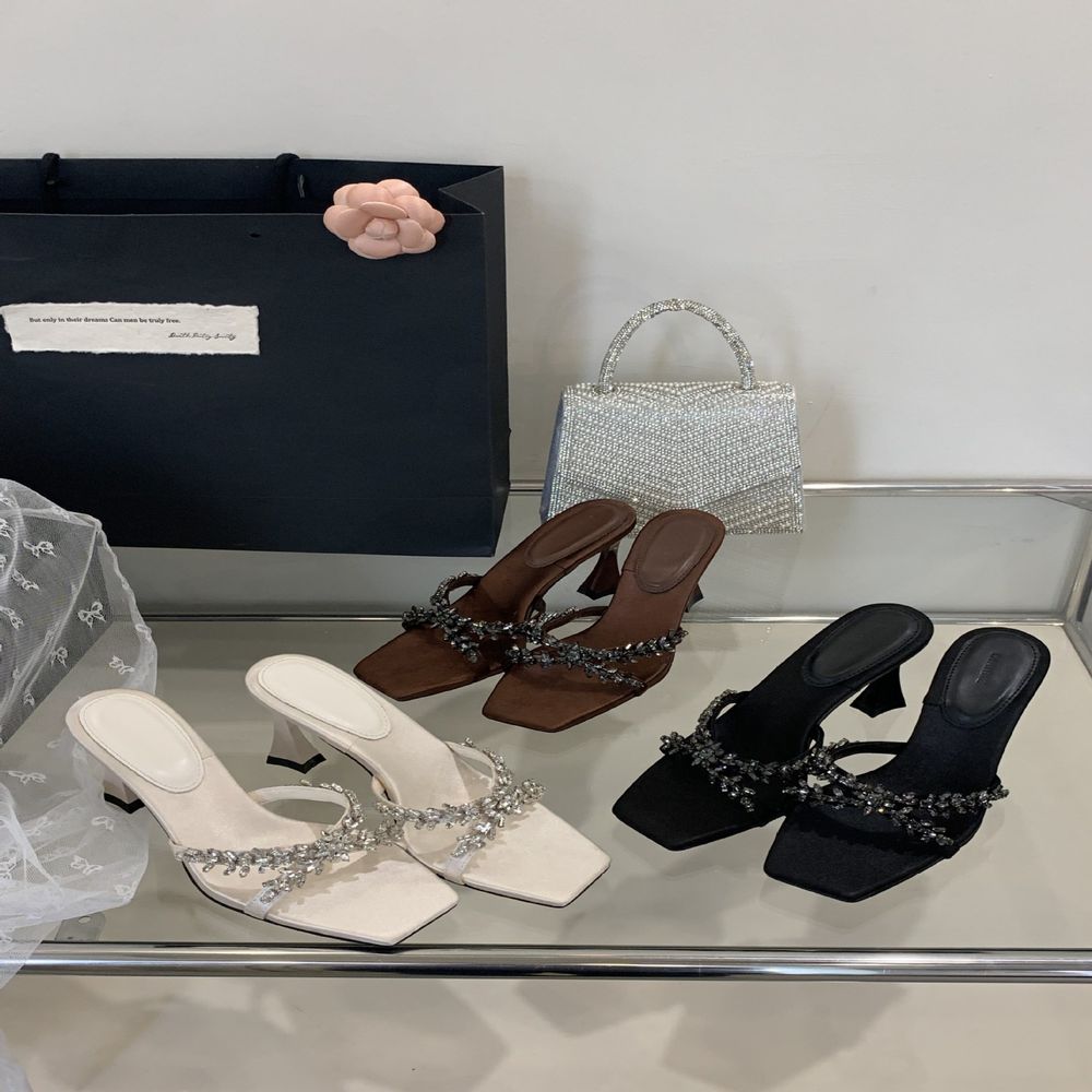 Rhinestone Strappy Sandals