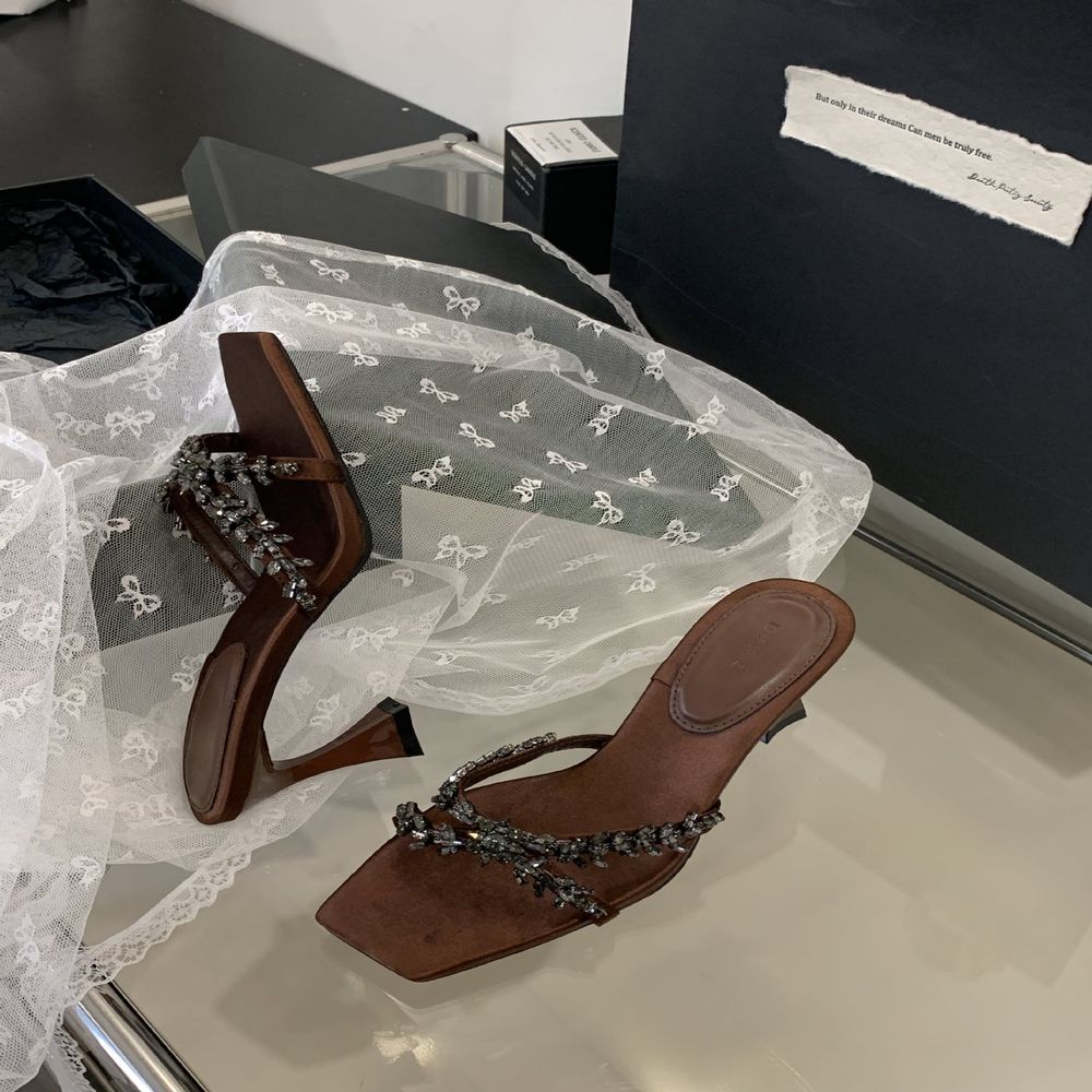 Rhinestone Strappy Sandals