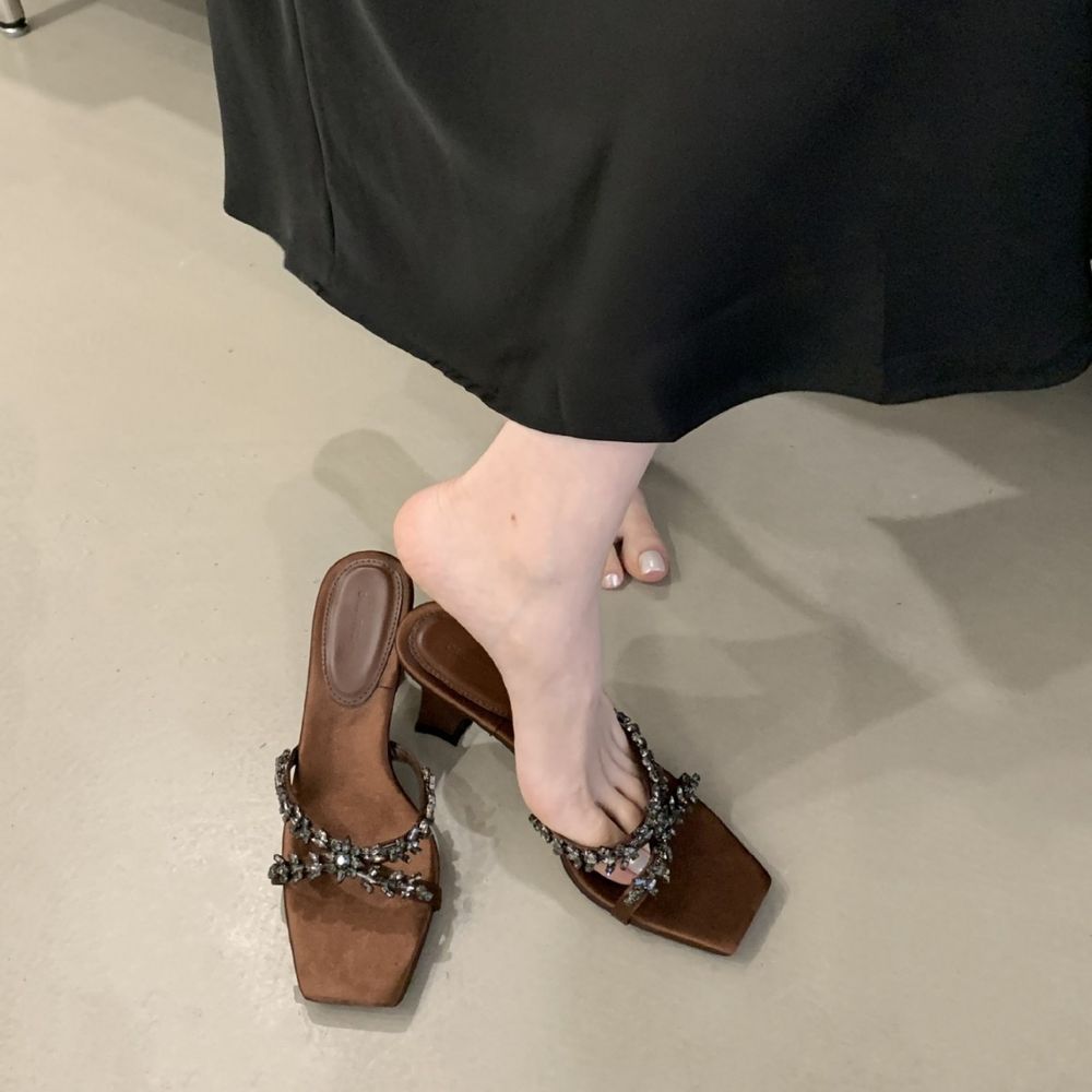 Rhinestone Strappy Sandals