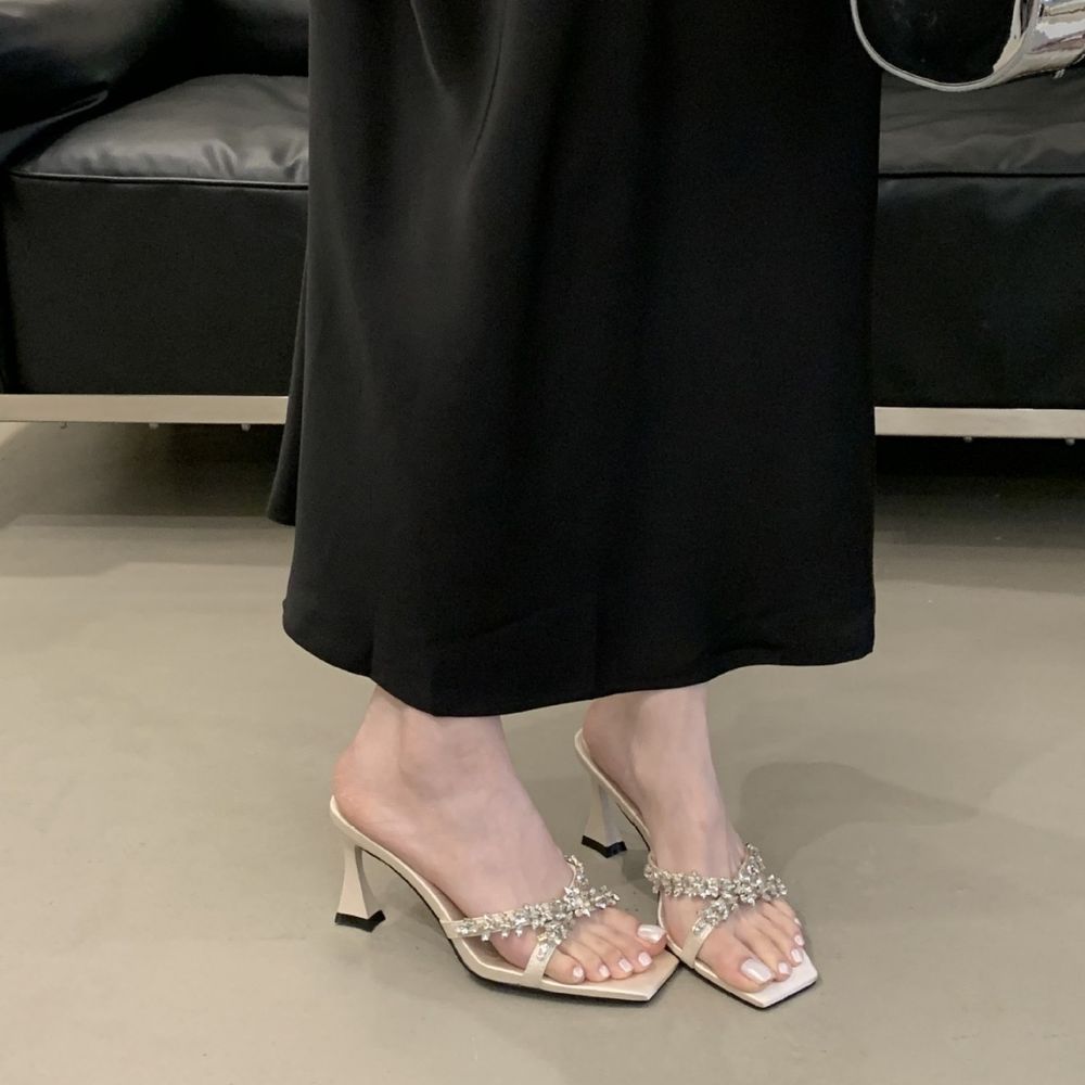 Rhinestone Strappy Sandals