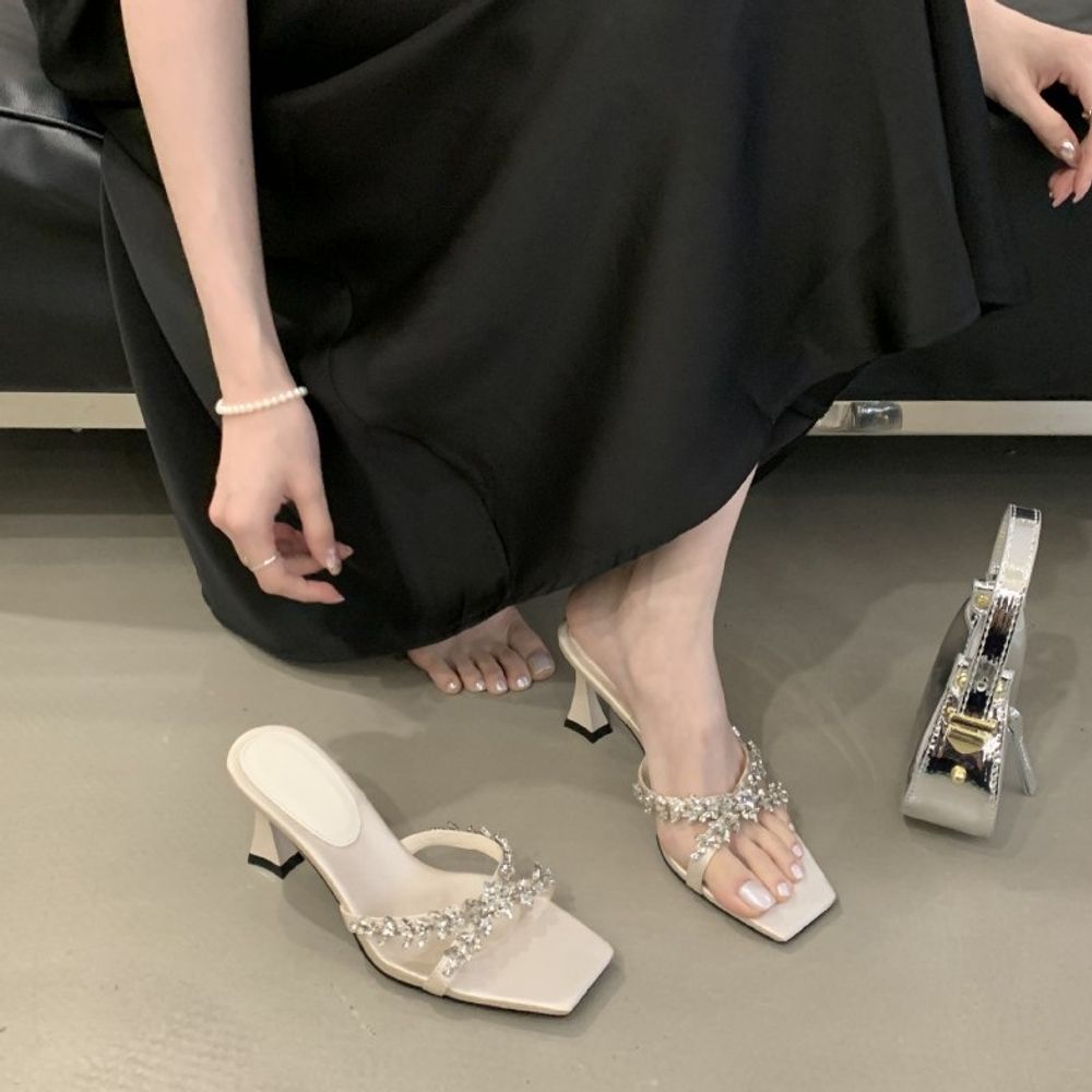 Rhinestone Strappy Sandals