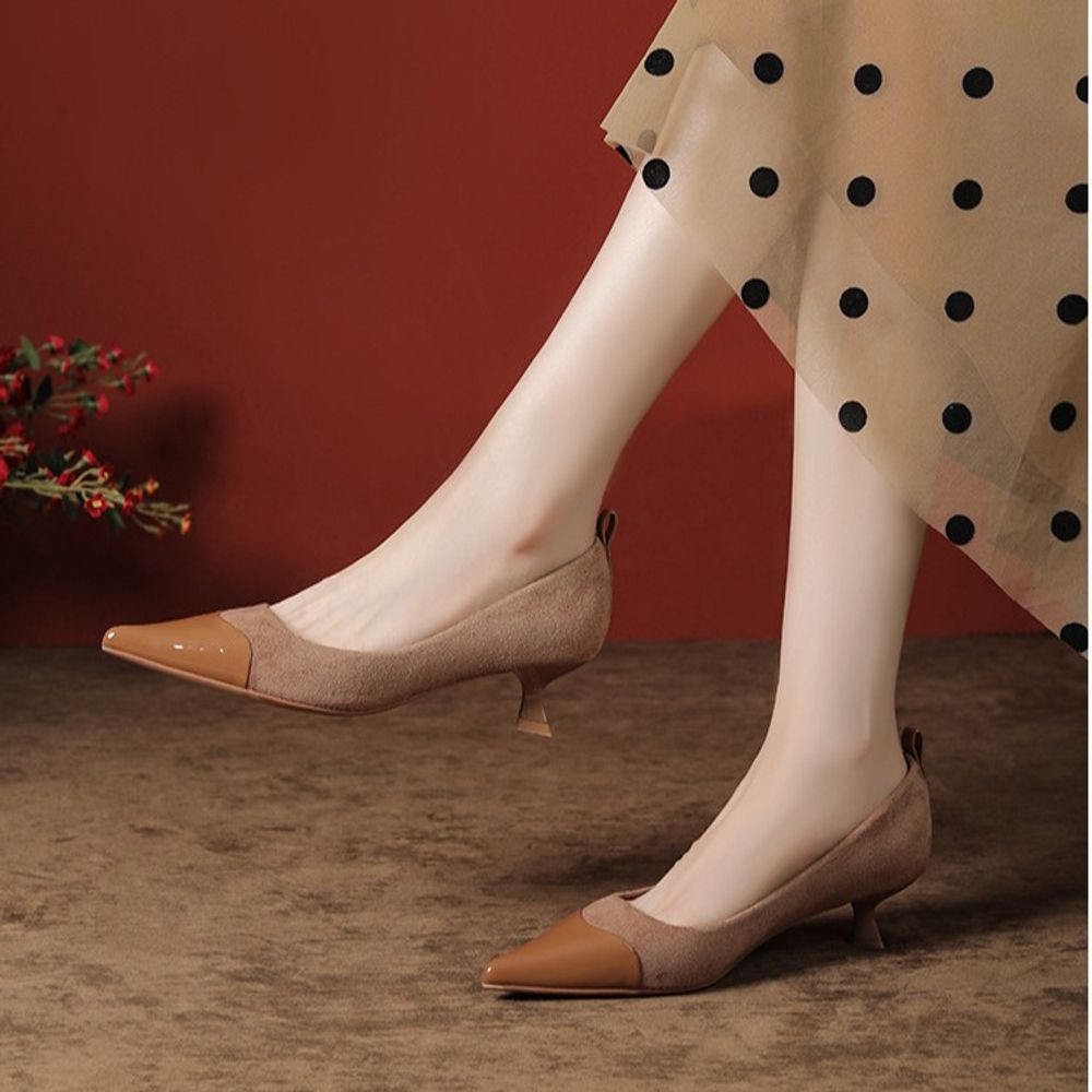 Pointed  Lambskin  Heels