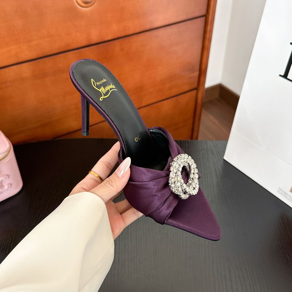 Pointed Toe Stiletto Satin Strappy Sandals