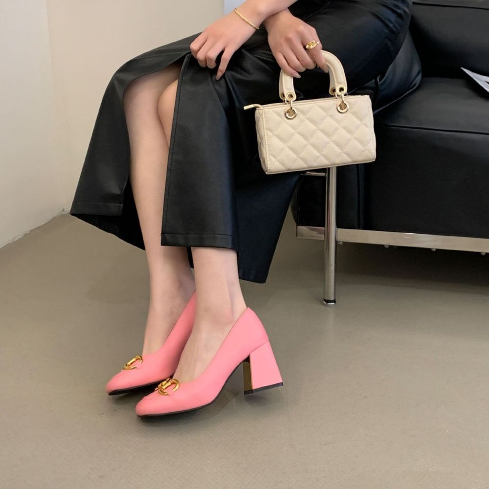Chunky high heels